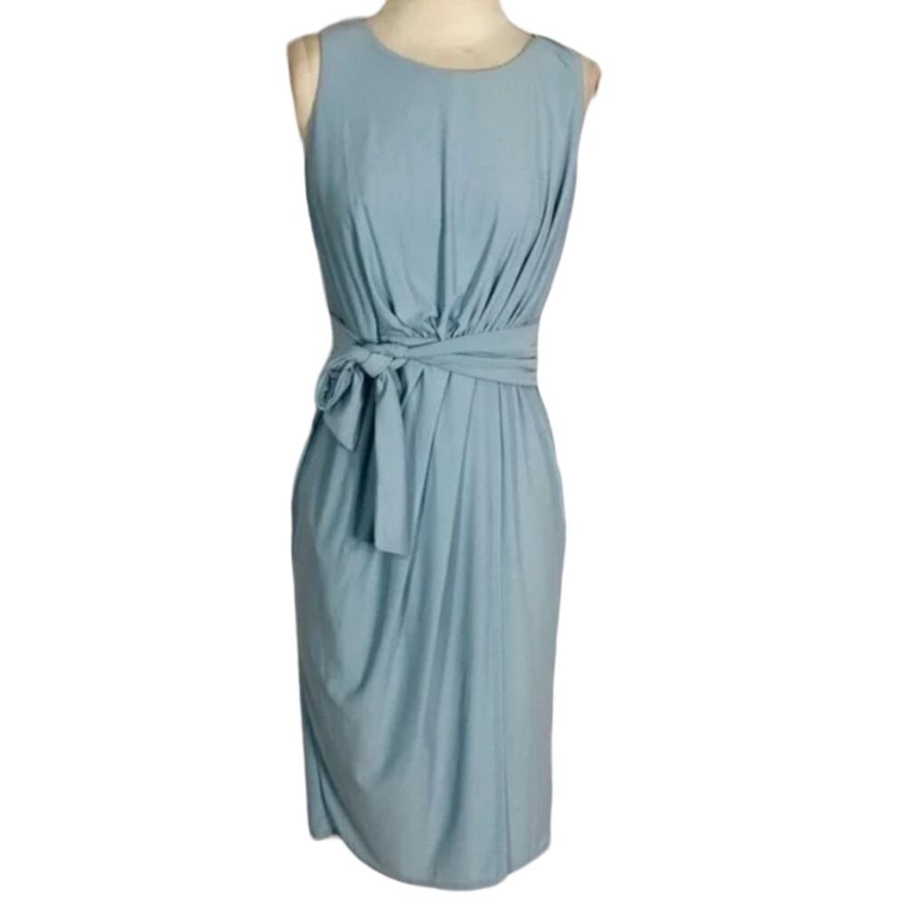 Superfoxx Lightweight Packable Blue Dress New Knee long knot Tie Extra Small XS